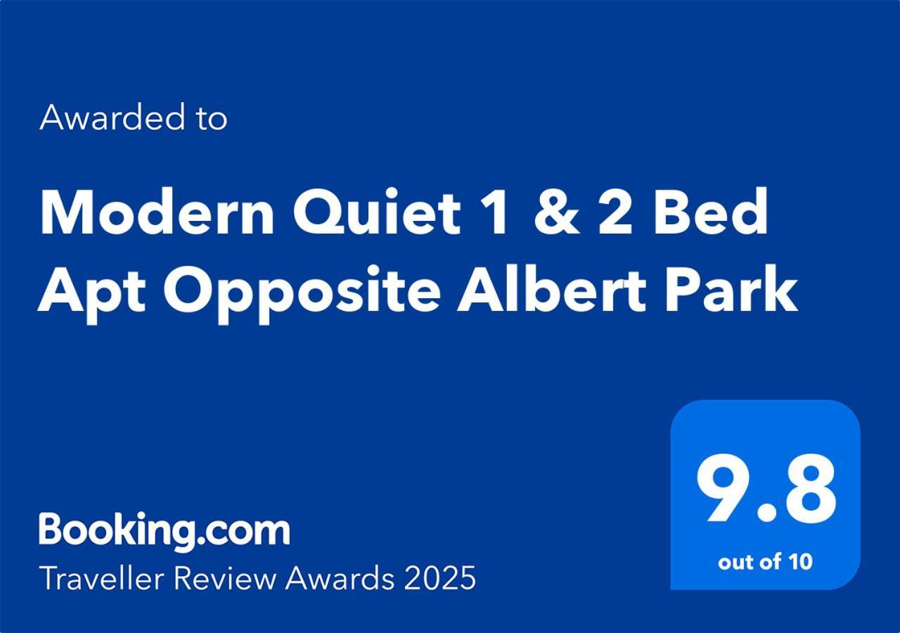 Modern Quiet 1 & 2 Bed Apt Opposite Albert Park Melbourne Exteriör bild